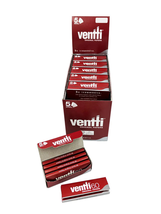 Box of 90 Ventti Original Papers Slow Burn Cut Corners (60 Leaves)