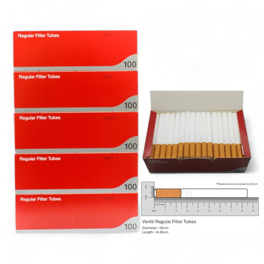 500x Ventti Premium Regular Filter Tubes King Size Cork Red