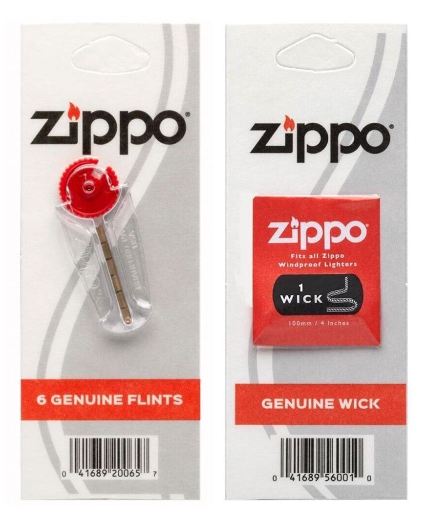 Zippo Lighter Flint + Wick Genuine Original (6 Flints)