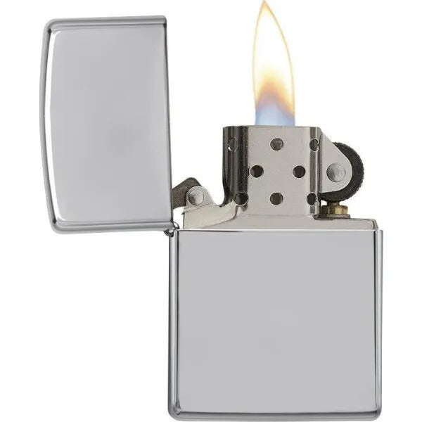 JMCo Silver Oil Lighter + Zippo Refill Fluid 125ml + Wick + Flints