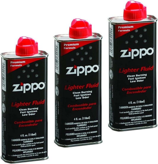 3 Packs Zippo Premium Lighter Fluid (125ml)