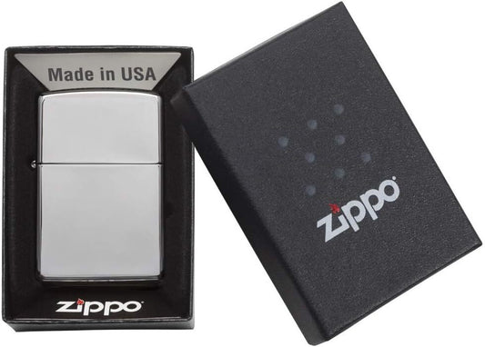 Zippo Lighter High Polished Chrome Genuine Original