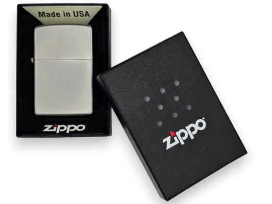 Zippo Lighter Satin Chrome Genuine Original