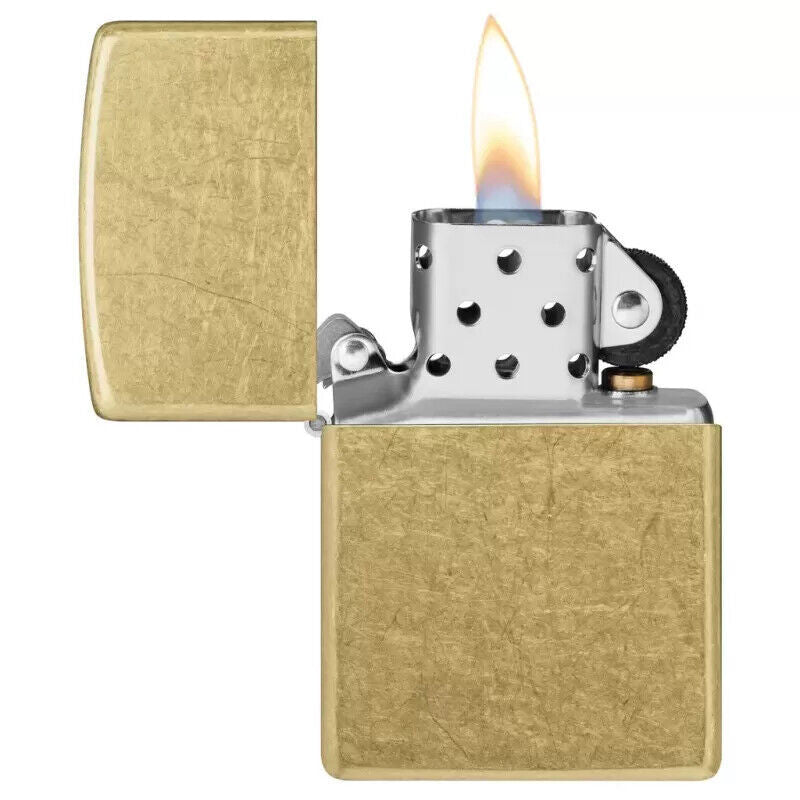 Zippo Lighter Regular Street Brass Genuine Original