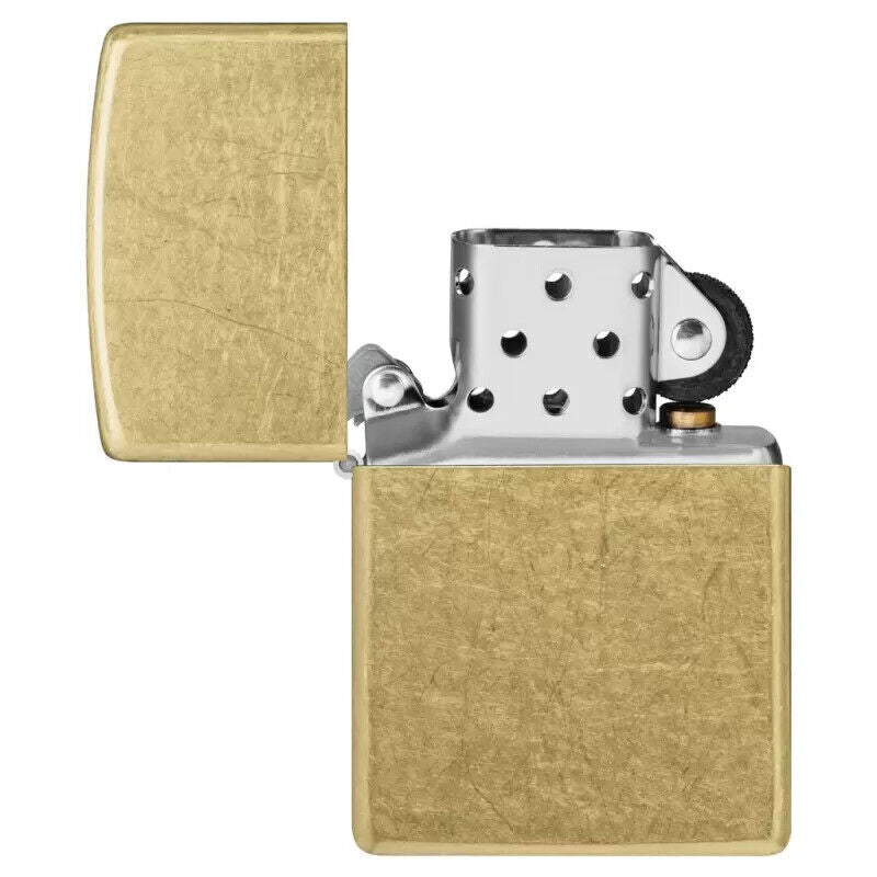 Zippo Lighter Regular Street Brass Genuine Original