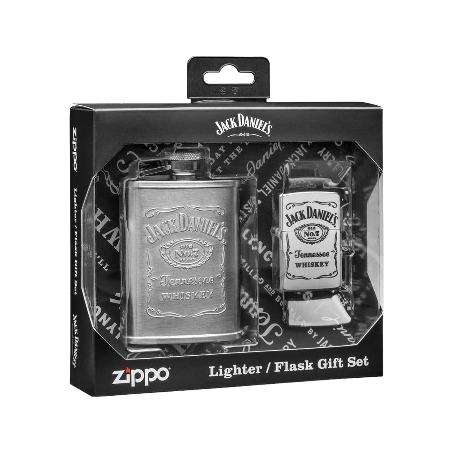 Zippo Jack Daniels Hip Flask and Lighter Gift Set