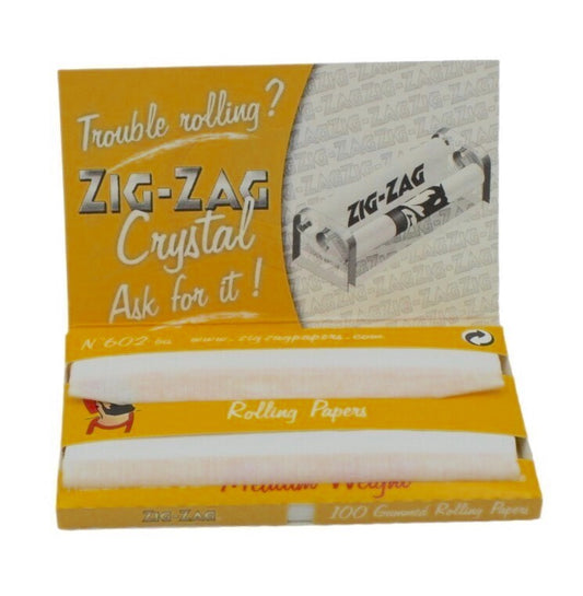 ZIG ZAG Regular Size Yellow Double Papers Slow Burning (100 Leaves)