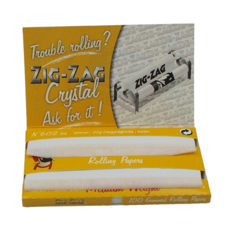 Box of 25 ZIG ZAG Regular Size Yellow Double Papers Slow Burning