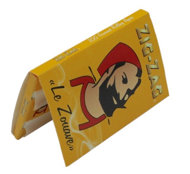 Box of 25 ZIG ZAG Regular Size Yellow Double Papers Slow Burning