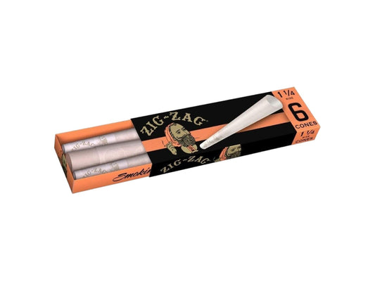 Zig Zag Ultra Thin Pre Rolled Cones 1 1/4 Size - 6 Cone Pack