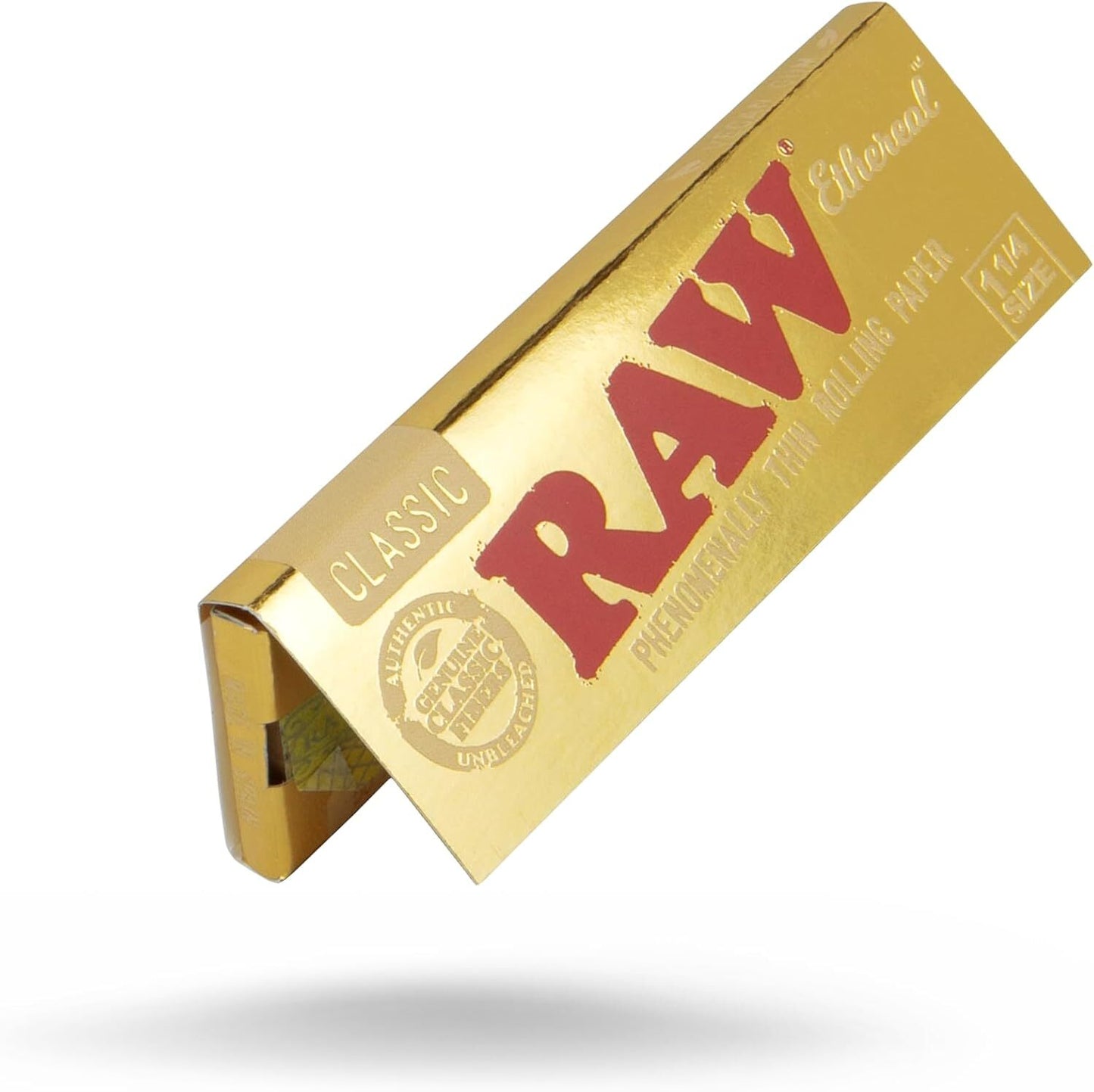 1 x RAW Ethernal 1 1/4 Rolling Papers, Gold Edition (Pack of 50 Leaves)