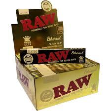 1 x RAW Ethernal King Size Rolling Papers Gold Edition (Pack of 32 Leaves)