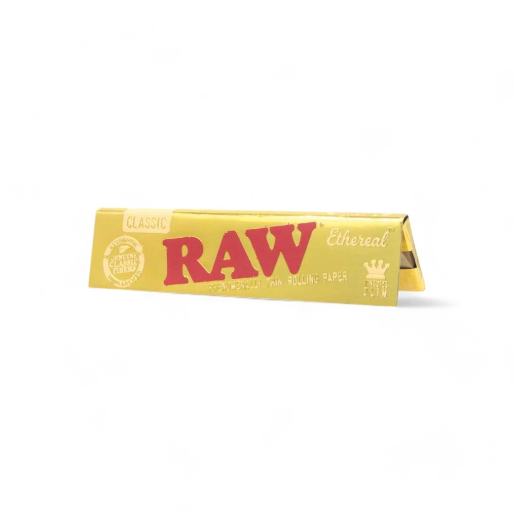 1 x RAW Ethernal King Size Rolling Papers Gold Edition (Pack of 32 Leaves)