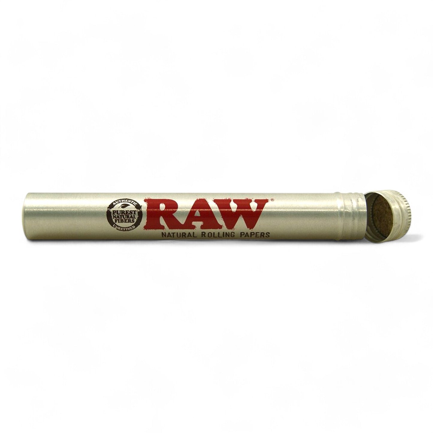 RAW Metal King Size Cone Storage Tube - Airtight Screw Top for Rolling Papers