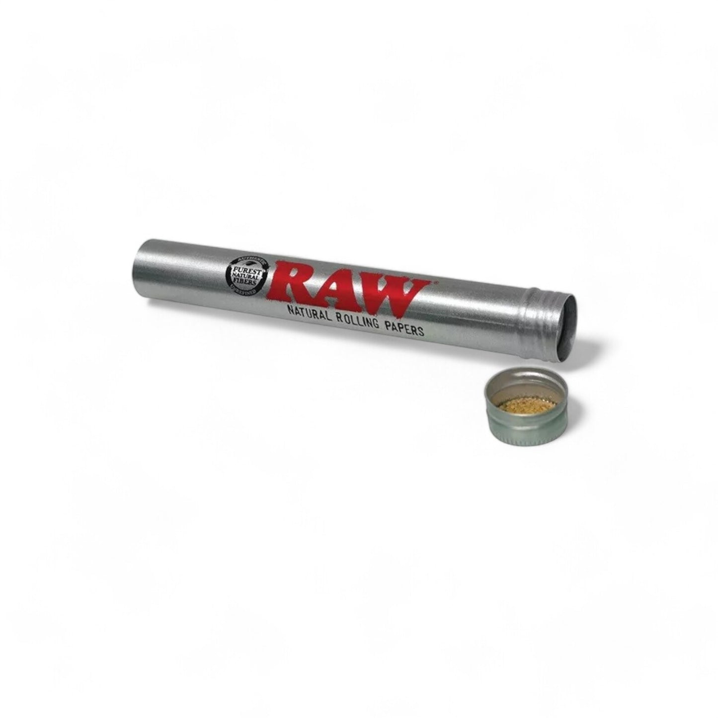 RAW Metal King Size Cone Storage Tube - Airtight Screw Top for Rolling Papers