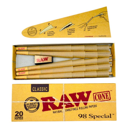 RAW Classic 98 Special Pre Rolled Cones (20 Pack)