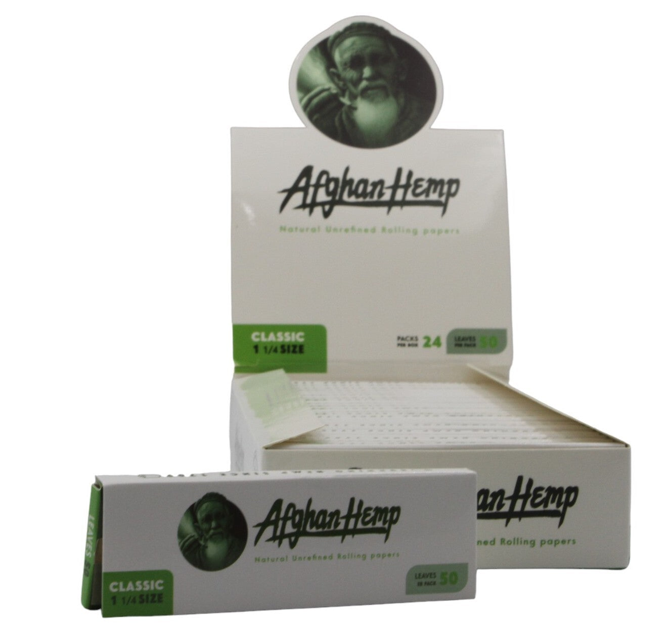 Box of 24 Afghan Hemp Unrefined 1 1/4 Papers