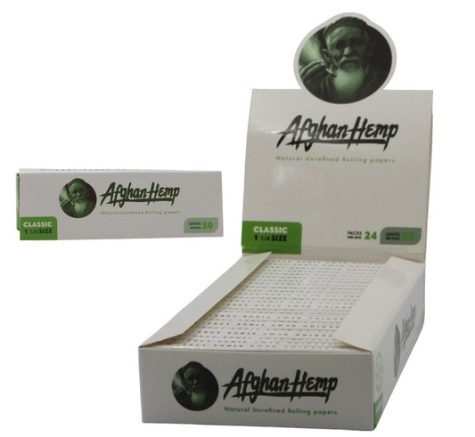 Box of 24 Afghan Hemp Unrefined 1 1/4 Papers