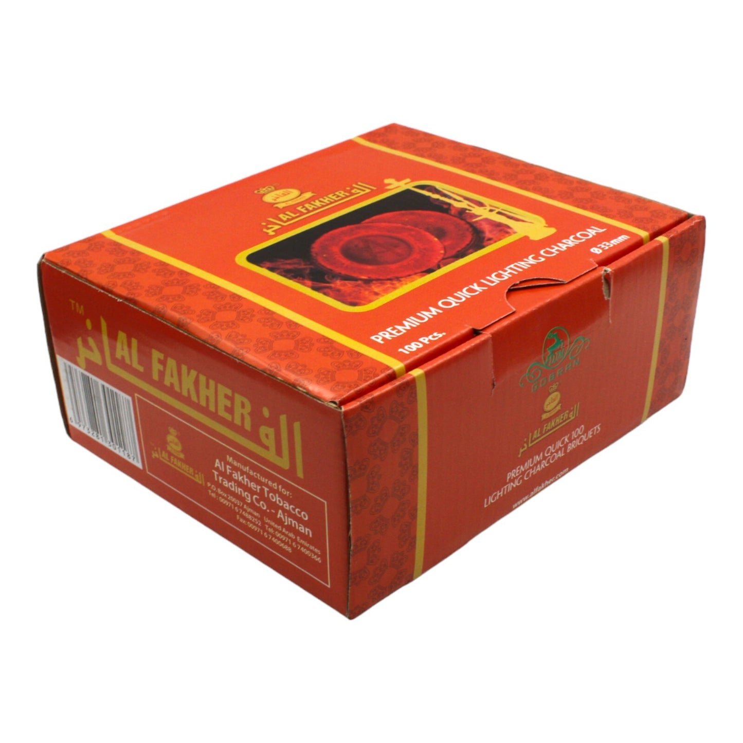 Box of 100 AL Fakher Quick Easy Light Coal Charcoal