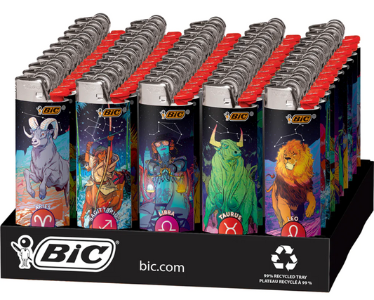 Box of 50 BIC Maxi Astrology Lighters (J26)