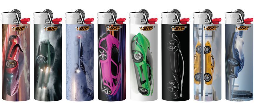 Box of 50 BIC Maxi Supercar Lighters (J26)