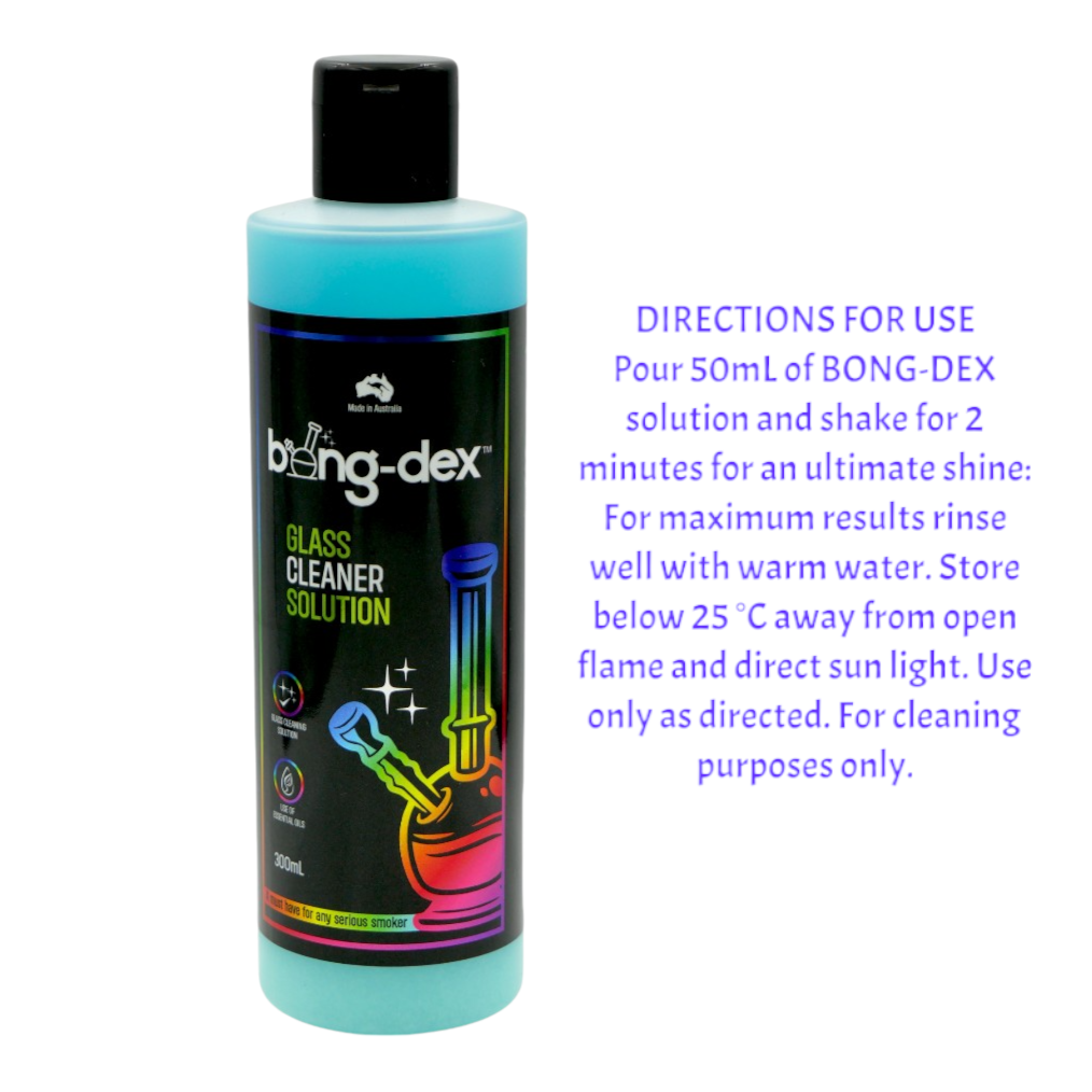 BONGDEX - Glass Cleaner Solution 300ml Bong Cleaner Pipe Original AUS MADE