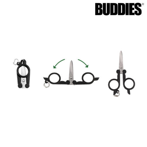 Buddies Folding Scissors  Portable Pocket Scissors with Keychain