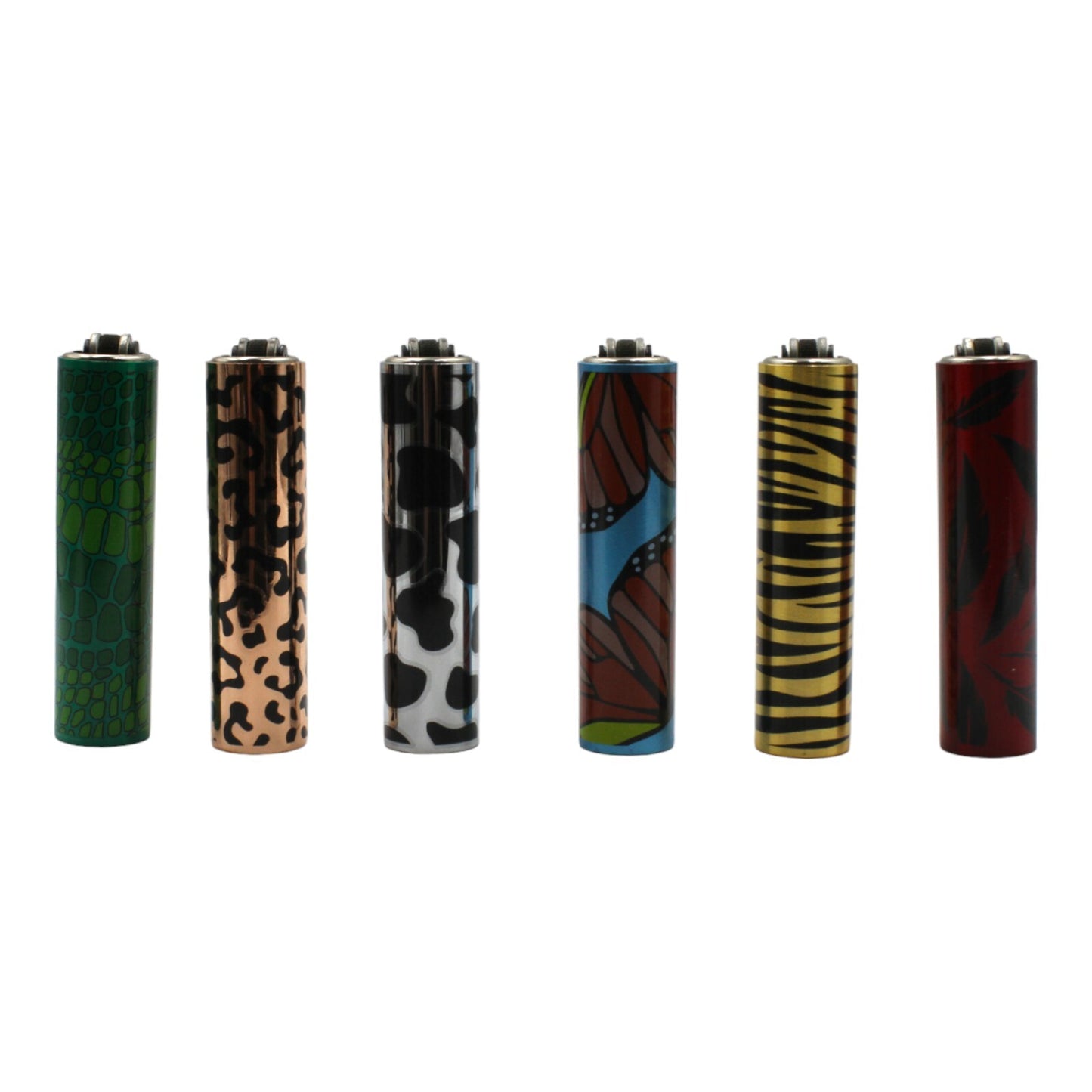 Box of 30 Clipper Metal High Quality Reusable Lighters - Zoo Skins