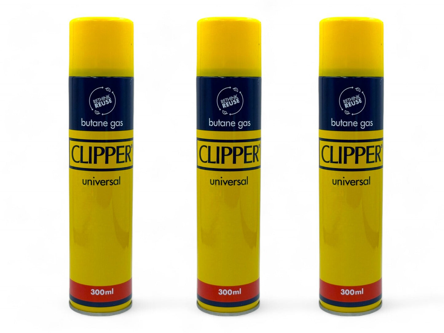 3 Packs Clipper Universal Premium Lighter Fluid Butane Gas Refill (300ml)