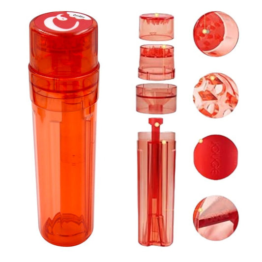 Red Flower Tower Herb Grinder Cone Filler 3-in-1 Roller