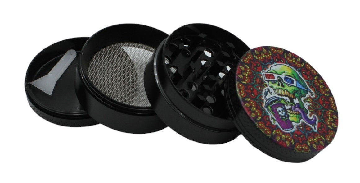 Smoking Gift Set with Scale, Grinder, Stash Jar, Rolling Tray & More - Skull Design