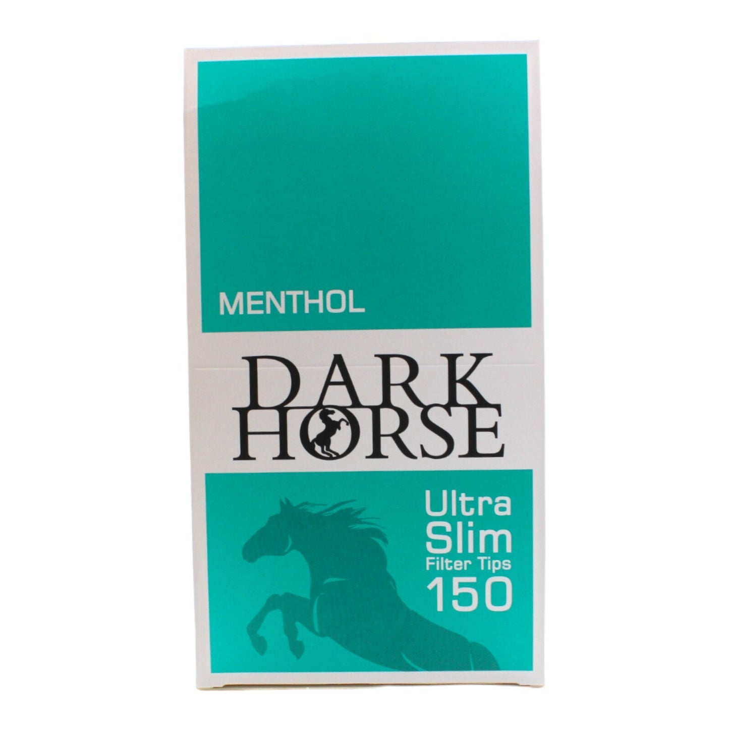 Box of 16 Dark Horse Menthol Ultra Slim Aqua 150 Filter Tip Bags (2,400 Tips)