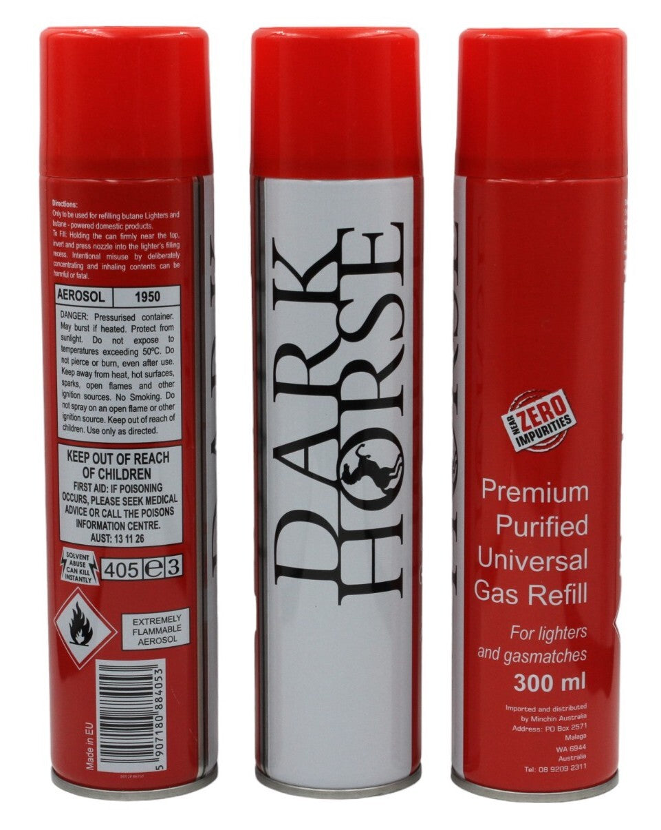 3 Packs Dark Horse Universal Premium Lighter Fluid Gas Refill (300ml)