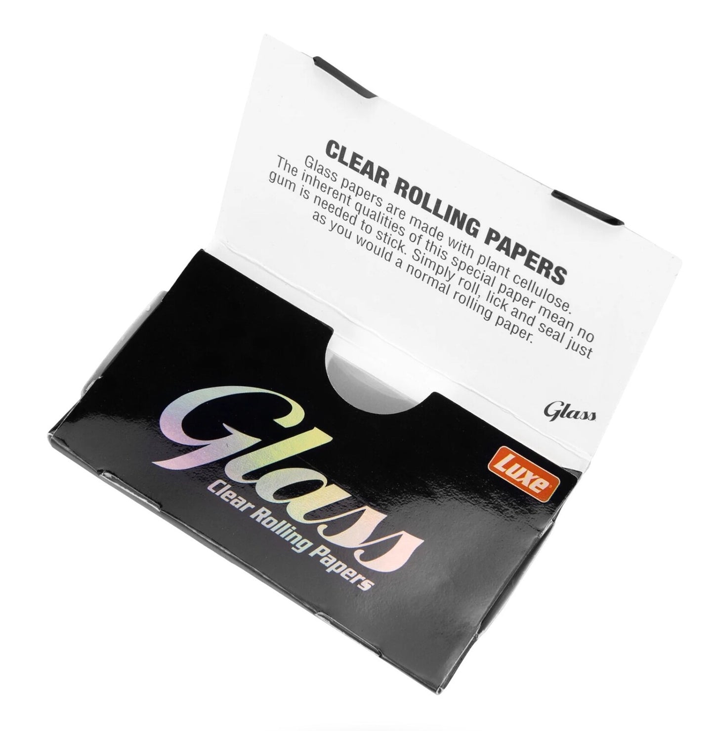 Glass Clear Rolling Papers 1 1/4 Size Slim Natural (50 Leaves)