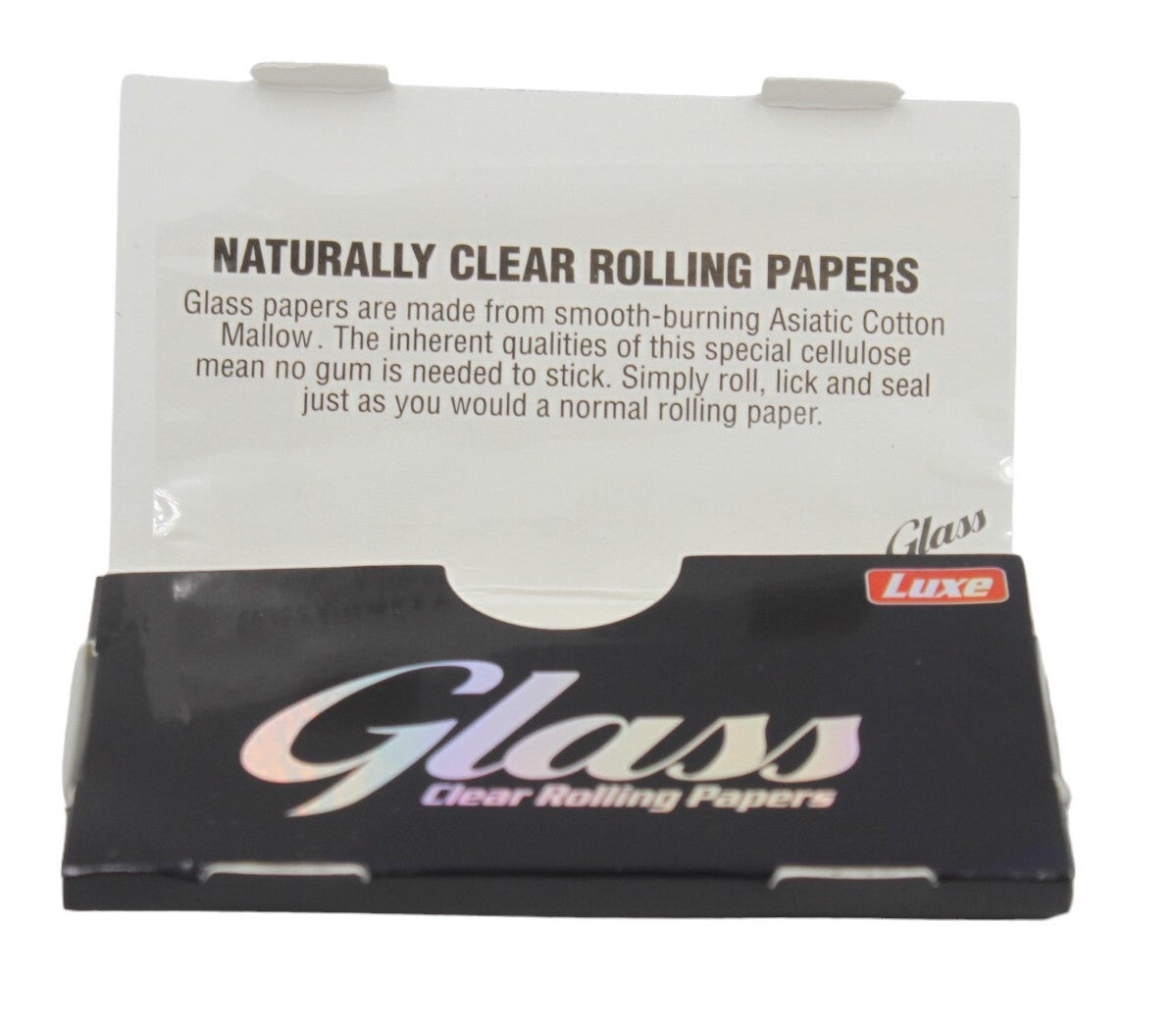 Glass Clear Rolling Papers 1 1/4 Size Slim Natural (50 Leaves)