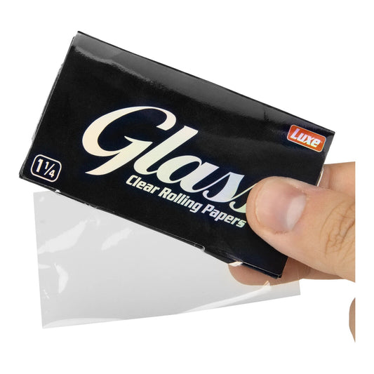 Glass Clear Rolling Papers 1 1/4 Size Slim Natural (50 Leaves)