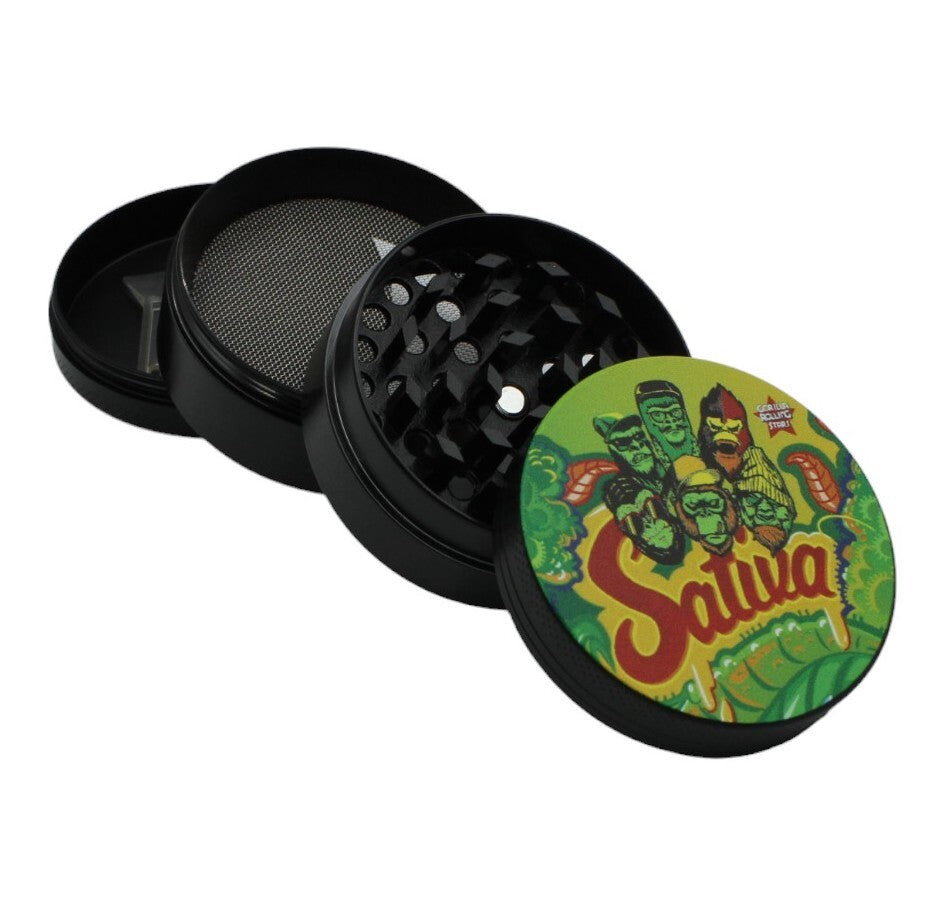 Gorilla Sativa Smoking Gift Set with Pipe, Grinder, Ashtray & Rolling Tray