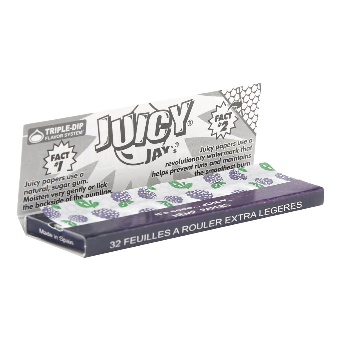 Juicy Jay Blackberry Brandy 1 1/4 Flavoured Hemp Rolling Papers