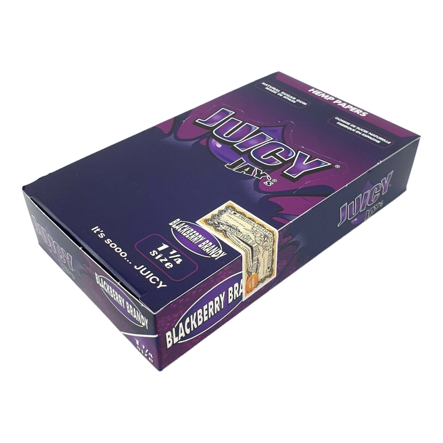 Box of 24 Juicy Jay Blackberry Brandy 1 1/4 Flavoured Rolling Papers