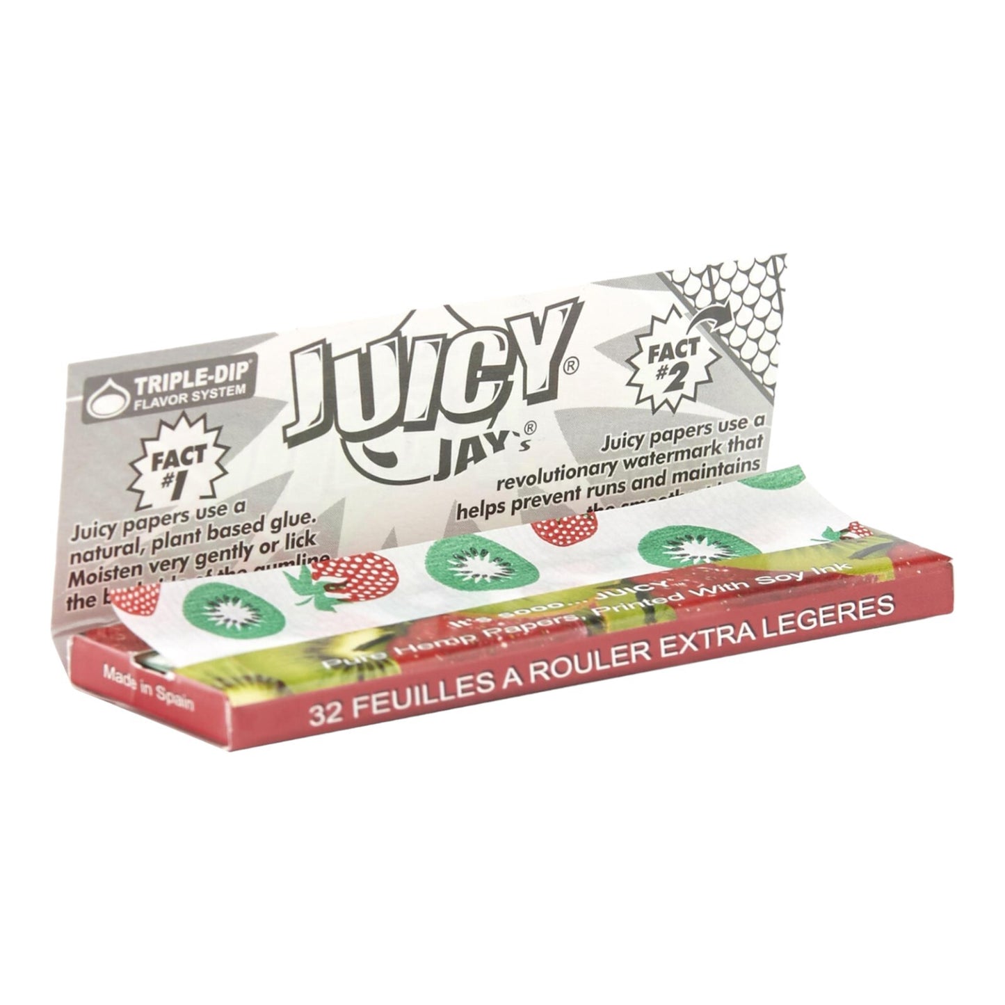 Juicy Jays Strawberry/Kiwi 1 1/4 Flavoured Hemp Rolling Papers