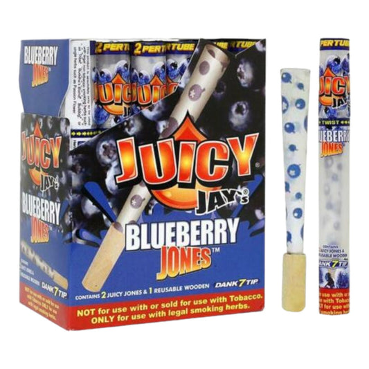 Juicy Jays Blueberry Pre-Rolled Cones Box of 24