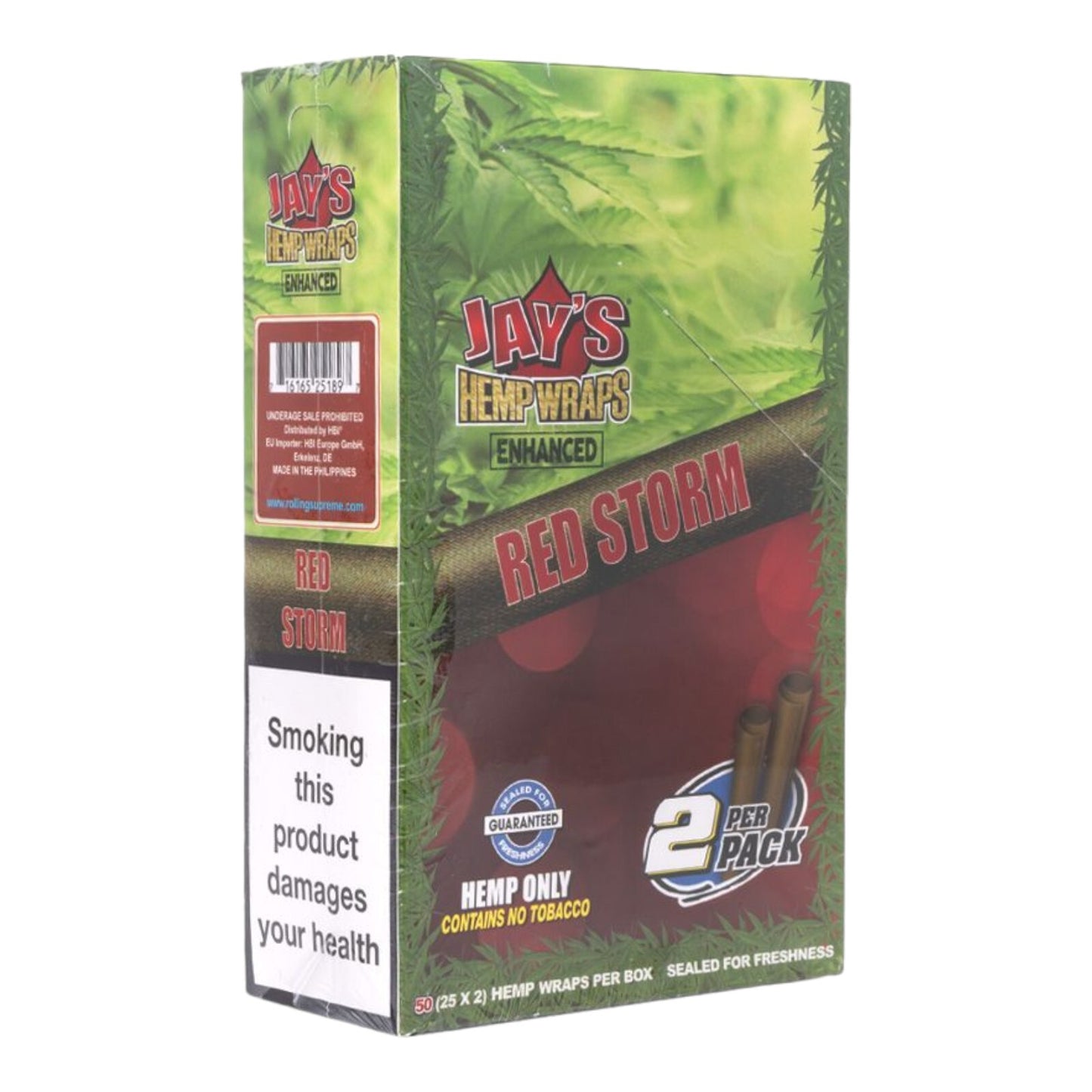 Juicy Jays Red Storm Natural Wraps Box of 25