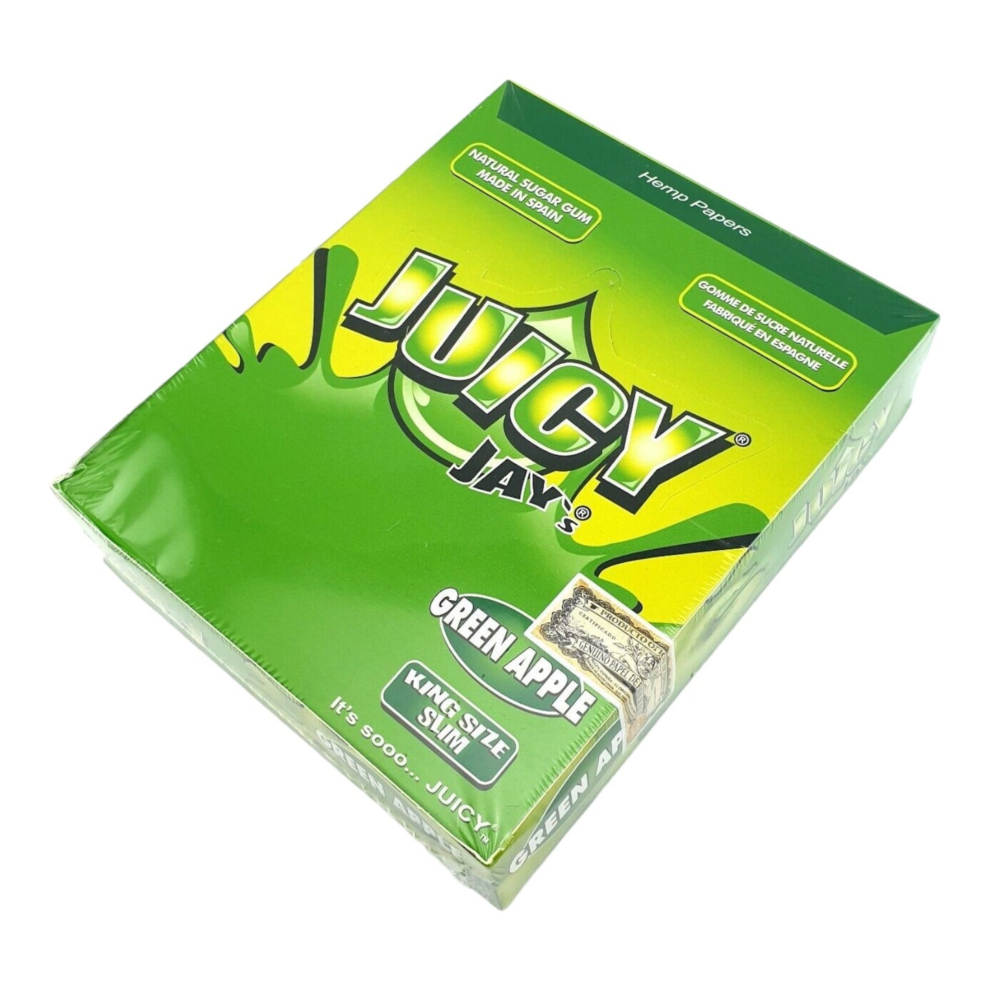 Box of 24 Juicy Jays Green Apple King Size Papers