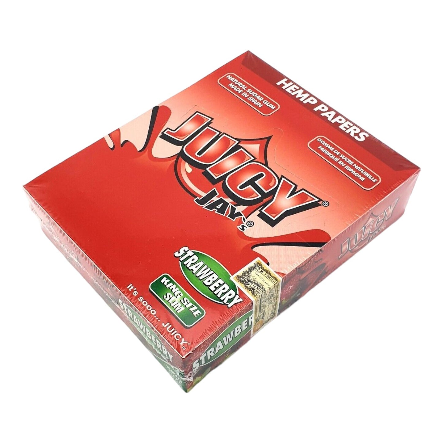 Juicy Jays Strawberry King Size Rolling Papers Box of 24