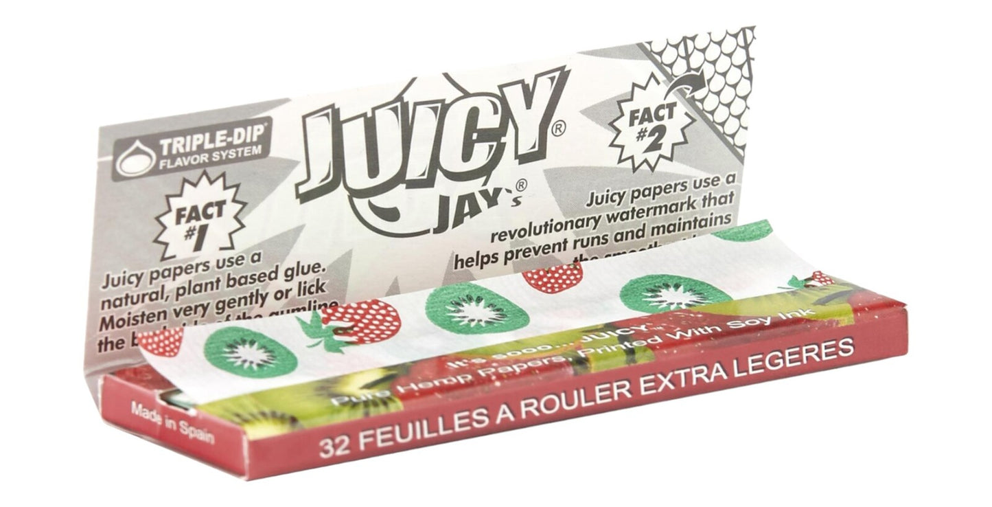 Juicy Jays Strawberry Kiwi King Size Hemp Rolling Papers