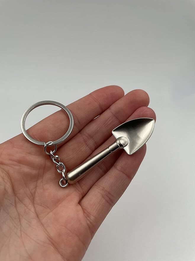 Stainless Steel Shovel Tool Keyring