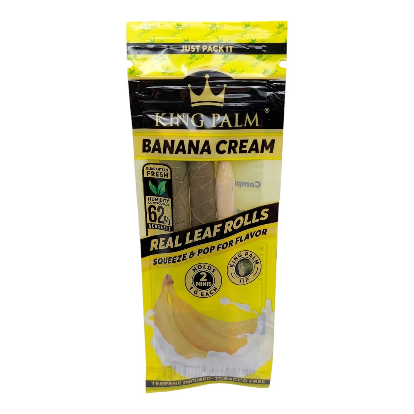 King Palm Banana Cream Rolls - 20 Pack