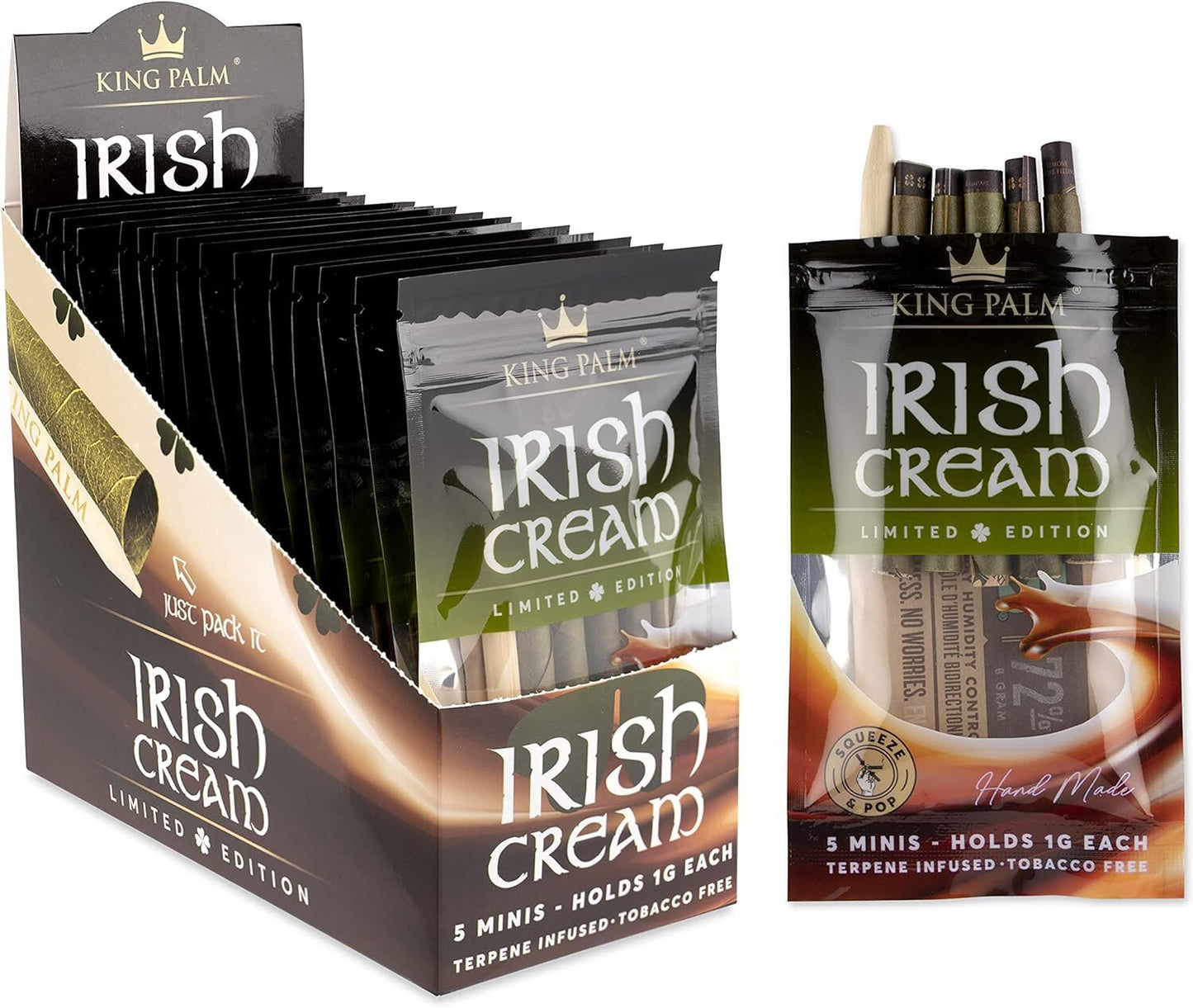 King Palm Irish Cream Rolls - 15 Pack