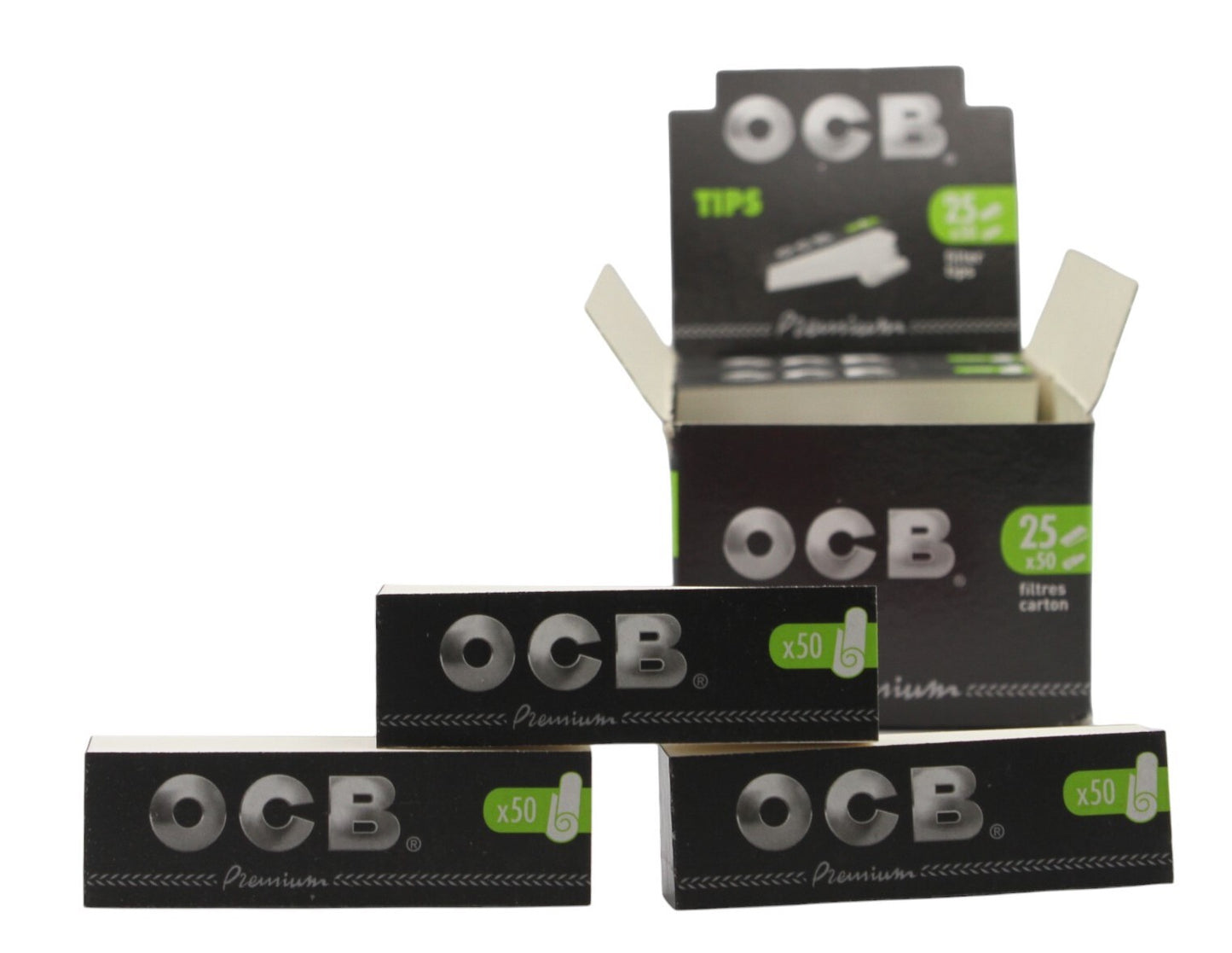 OCB Perforated Natural Paper Filters - 50 tips