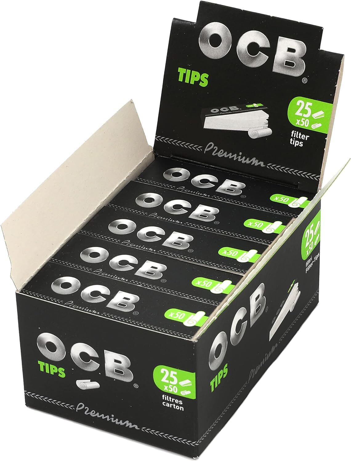 Box of 25 OCB Perforated Natural Paper Filters